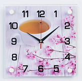 Часы настенные "Чай и сакура"