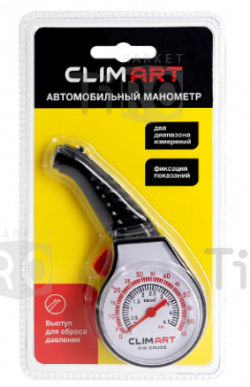 Манометр Clim Art CLA00753 автомобильный стрелочный пластиковый