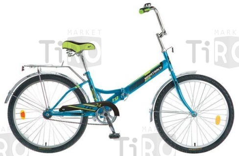 Велосипед Novatrack 24" складной TG синий 24FTG1.BL7-1 #137233, багажник 