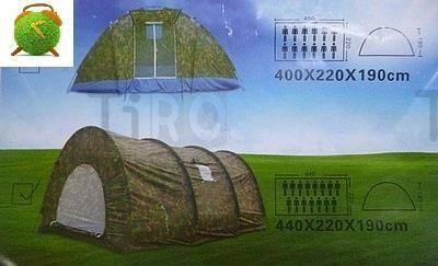 Палатка туристическая QS-107, 15 местная, 440х220х190см (CD-10)