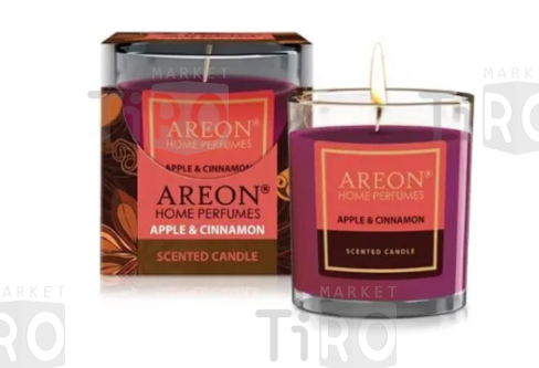 Ароматическая свеча Areon Apple & Cinnamon 704-CR-01, 120 гр