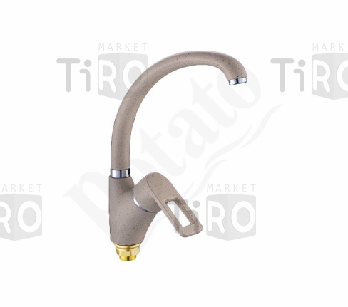 Смеситель для мойки с высоким изливом Potato Р5930-8, цвет-песочный