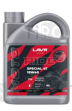 Моторное масло Lavr Moto Ride Special Ln7748, 4Т 10W40 SN, 4л