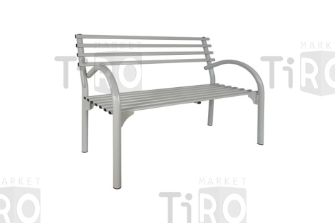 Скамейка со спинкой 1280*600*890мм, цвет серый, "Беседа 3" СК281С