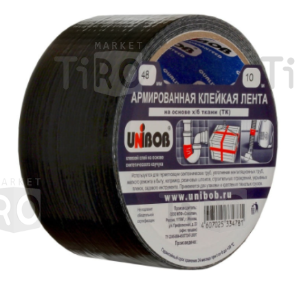 Скотч "Unibob" Profitto, 55761 армированный, 48мм*10м, серебристый Скотч "Unibob" Profitto, 55761 армированный, 48мм*10м, серебристый