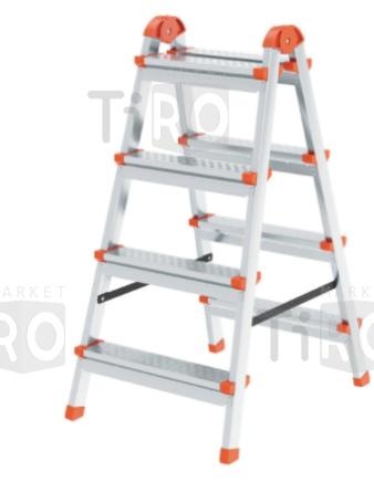 Стремянка стальная двухсторонняя 4-х ступенчатая 82см..до 120 кг