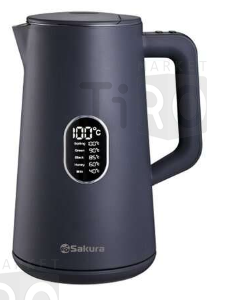 Чайник Sakura SA-2171G Premium, 1,5л, диск, 5 режимов нагрева, серый