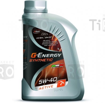 Масло синтетическое G-Energy Synthetic Active 5w40 SN/CF, 1л