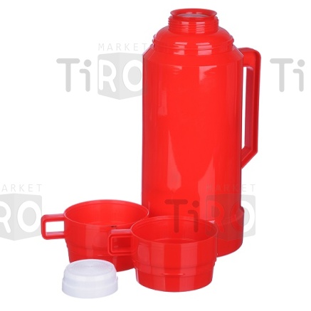 Термос пластмассовый Day Days FD-100, 1л, колба стекло, 1 кружка Красный Термос пластмассовый Day Days FD-100, 1л, колба стекло, 1 кружка Красный
