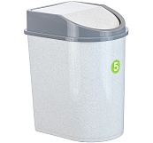 Контейнер для мусора 8л, мраморный Idea М2481
