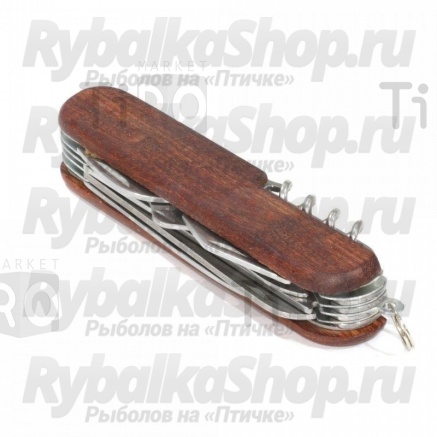 Мультитул "Следопыт" 11 предметов, деревянная ручка