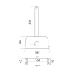 Доводчик дверной Trodos TD-100, с фиксацией 90° белый Доводчик дверной Trodos TD-100, с фиксацией 90° белый