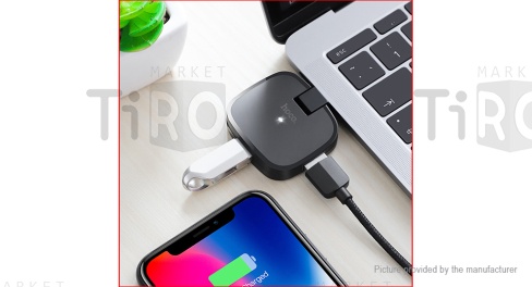 Адаптер-Хаб Hoco HB11, (Type-C -3USB), черный Адаптер-Хаб Hoco HB11, (Type-C -3USB), черный