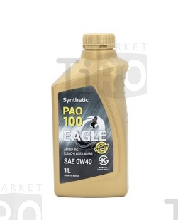 Масло бензиновое Eagle PAO-100 Synthetic 0W40 API SP, 1L