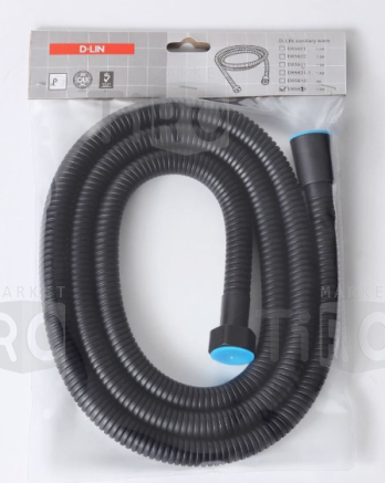 Шланг для душа импорт-импорт 1,5м, черный, D-Lin D65625