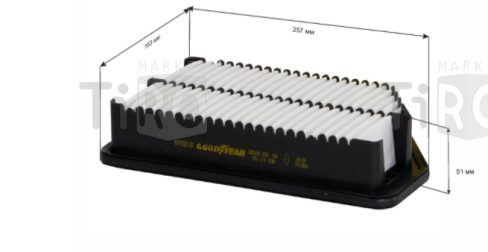 Фильтр воздушный автомобильный Goodyear GY2212 для а/м Hyundai: Elantra III, i30 II (GD); Kia: Ceed