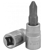 Насадка торцевая 1/4"DR с вставкой-битой крестовой, РН2, 37 мм, Jonnesway S11H202