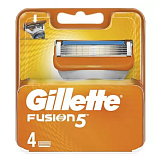 Кассеты сменные для бритья Gillette Fusion 4 штуки