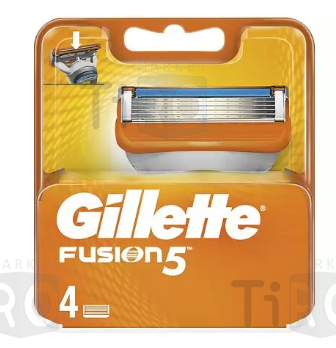 Кассеты сменные для бритья Gillette Fusion 4 штуки