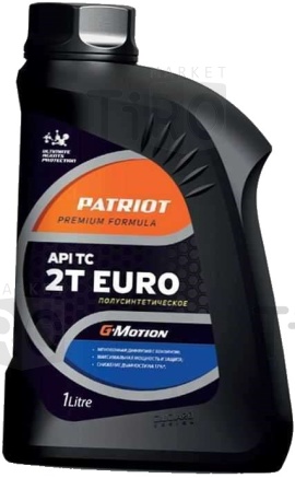 Масло полусинтетическое Patriot G-Motion 2Т Euro 1л Масло полусинтетическое Patriot G-Motion 2Т Euro 1л