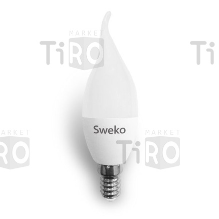 Лампа светодиодная Sweko 42LED-C35-7W-230-3000K-Е14, "свеча матовая"