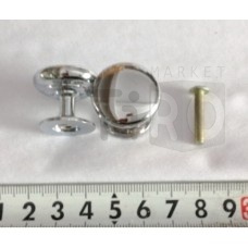 Ручка мебельная кнопка 501, хром, металл (574)