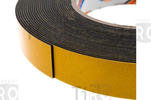 Скотч двусторонний 19мм*10м для крепления зеркал черная 302-064