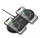 Беспроводное зарядное устройство XO WX025, 2в1 (Phone+Phone/AirPods) цвет черный