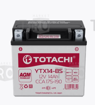 Аккумулятор Totachi CMF YTX14-BS R AGM 14 а/ч