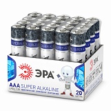 Батарейка ЭРА LR03-20 bulk Super Alkaline, 20 штук