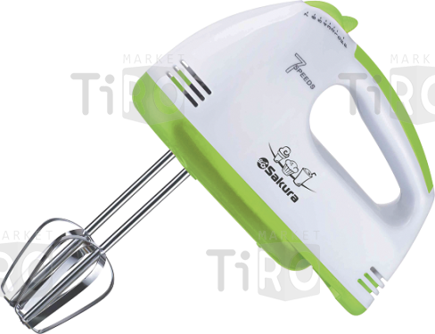 Миксер электрический Sakura SA-6313GR, 150Вт Миксер электрический Sakura SA-6313GR, 150Вт