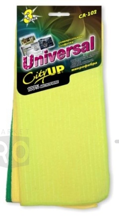 Салфетки микрофибра Универсальные СА-102, 3 шт 30*30