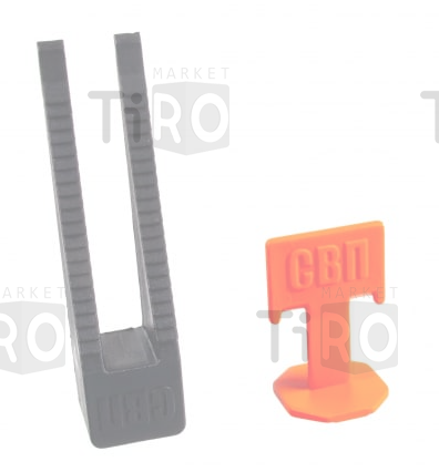 Система Выравнивания Плитки (339-4040) (Зажимы 40 шт. и Клинья 40 шт.), набор