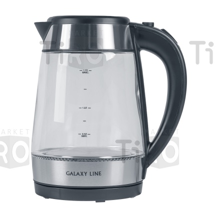Чайник Galaxy GL-0558, 1,7л дисковый стекло 2200Вт