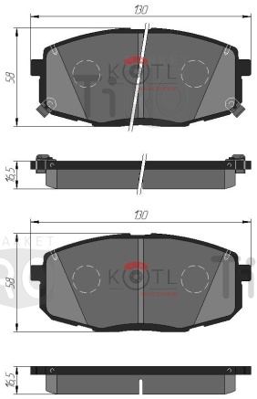 Тормозные колодки Kotl 3450KT