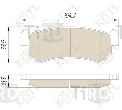 Тормозные колодки Kotl 3348KT
