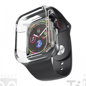 Ремешок-чехол Hoco WB09 для Apple Watch Series1/2/3/4/5 42/44мм силиконовый, черный