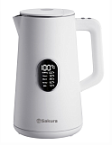 Чайник Sakura SA-2171W Premium, 1,5л, диск, 5 режимов нагрева, белый