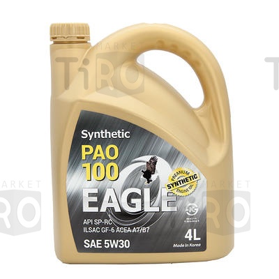Масло бензиновое Eagle PAO-100 Synthetic 5W30 API SP, 1L