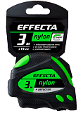 Рулетка Effecta Nylon - 3м/19 мм с магнитом, автостопом, лентой нейлон