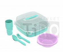 Набор посуды для пикника №24 "Пятница" АП-783 (4 персоны, 17 предметов)
