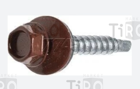 Саморез 028А-63-19 "Кровельный", сверло прокладка 6,3*19 (8шт.) цинк