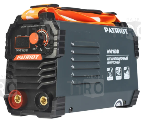 Сварочный аппарат инверторный Patriot WM160D MMA, 3,3кВт, 1ф, 140-240В