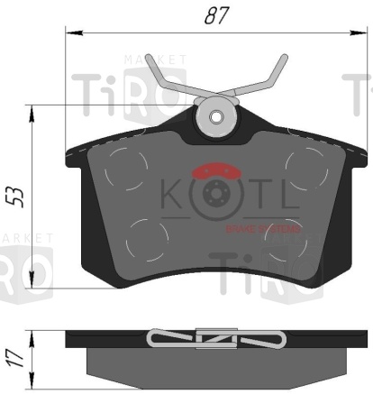 Тормозные колодки Kotl 1330KT