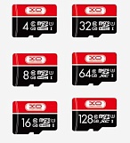Карта памяти XO Micro SD 16gb, черно-красная