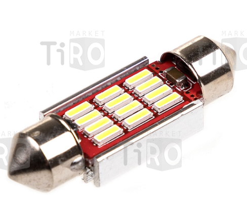 Автолампа Skyway 111636 S08201162 белая К-КТ, T11 (C5W) 12V 16SMD 36мм