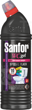Чистящее средство для унитаза Sanfor WC-гель, special black, 750г