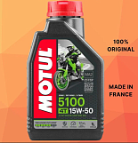 Минеральное моторное масло Motul 5100 4T, 15w50 Technosynt/Ester, 1л