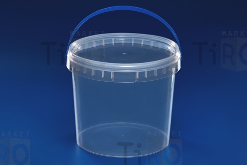 Ведро ПЭТ 3,2л, круглое, с крышкой, 3,2/190