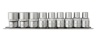 Набор головок торцевых 1/2"DR на держателе, внешний Torx®, S13S139SM, E10-E24, 9 предметов Набор головок торцевых 1/2"DR на держателе, внешний Torx®, S13S139SM, E10-E24, 9 предметов